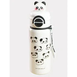 Little Surprise Box LLP White & Black Single Stainless Steel Printed Double Wall Vacuum Water Bottle-picture-18