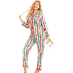 little surprise box unwrap a happy story Little Surprise Box,Red & Green Gingerman Christmas Printed Nightsuit Set for Adults,Unisex-picture-14