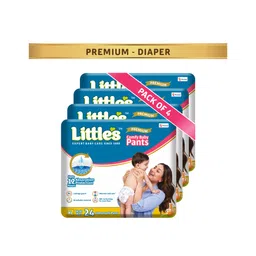 Little's Cotton Soft Baby Diaper with Leakage Guard Wetness Indicator & 12 Hours Absorption Size XL Pack of 4 - 96 Pieces-picture-22