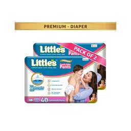 Little's New Born Baby Diaper Pants Style (NB) | Upto 5 kg | 80 Count - Pack of 2 | CottonSoft Baby Diapers with Leakage Guard, Wetness Indicator & 12 Hours Absorption-picture-11