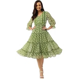 litzo Women's Georgette A-Line Maxi Dress-picture-54