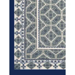 Living Roots Blue Viscose 210 TC Double Bedsheet with 2 Pillow Covers image 4