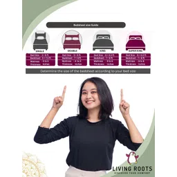 LIVING ROOTS Green Floral 210 TC King Bedsheet with 2 Pillow Covers-picture-11