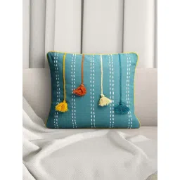 Living Scapes by Pantaloons Blue Cotton Cushion Cover-picture-17
