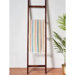 Living scapes by Pantaloons Green & Pink 1 Striped Cotton 520 GSM Bath Towel-picture-25