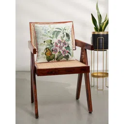 Living scapes by Pantaloons Green And White Floral Printed Square Cushion Cover-picture-33