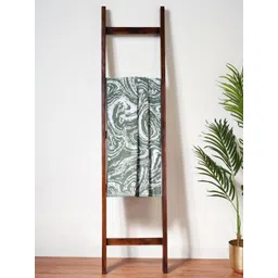 Living scapes by Pantaloons Green & White Printed Cotton 520 GSM Bath Towel-picture-20