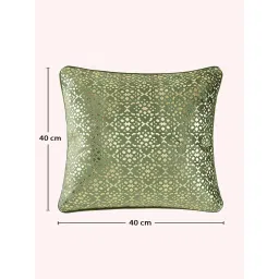 Living Scapes by Pantaloons Green Cotton Cushion Cover image 4