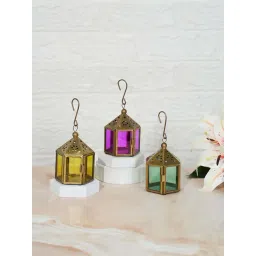 Living Scapes by Pantaloons Multicolor Iron Votives - Set of 3-picture-15