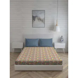 Living Scapes by Pantaloons Multicoloured King Flat Bedsheet Set-picture-28