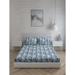 Living Scapes by Pantaloons Multicoloured Queen Flat Bedsheet Set-picture-22