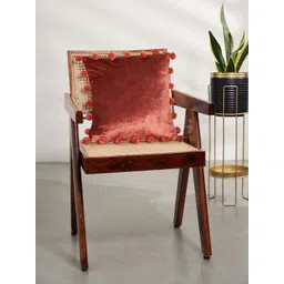 Living scapes by Pantaloons Rust & Cream-Coloured Square Cushion Covers-picture-41