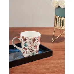 Living scapes by Pantaloons White & Pink Printed Bone China Glossy Mugs 300 ML-picture-10