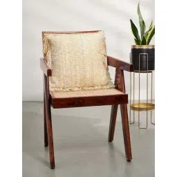 Living Scapes by Pantaloons Yellow Fabric Cushion Cover-picture-43