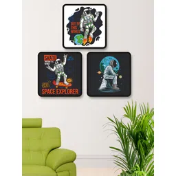 Livin'luxe Black & White 3 Pieces Astronaut Theme Wall Arts-picture-23