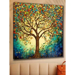Livin'luxe Blue & Cream Tree Canvas Wall Art-picture-39