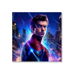 Livin'luxe Blue & Red Spider Man Painting Canvas Wall Art image 3