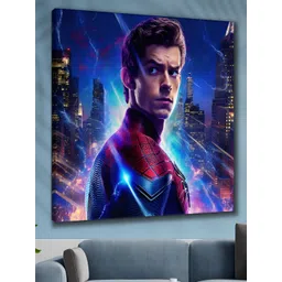 Livin'luxe Blue & Red Spider Man Painting Canvas Wall Art image 1