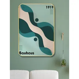 Livin'luxe Blue & White Bauhaus Printed Wooden Wall Painting-picture-28