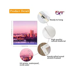 Livin'luxe Green & Blue Radha Krishna Canvas Religious Wall Art image 3