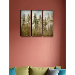 Livin'luxe Green & Blue Set of 3 Piece Wood Other Wall Paintings-picture-20