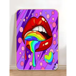 Livin'luxe Lavender & Red Rainbow Lips Pop Wooden Wall Art-picture-32