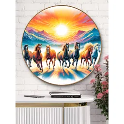 Livin'luxe Orange & Blue 1 Piece Wood Birds and Animals Wall Paintings-picture-12