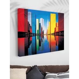 Livin'luxe Red & Blue Abstract Canvas Wall Art-picture-25