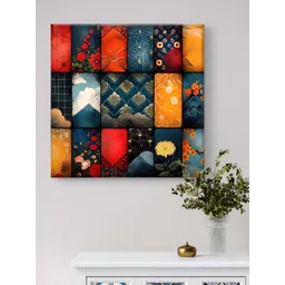 Livin'luxe Red & Blue Printed Canvas Wall Art-picture-31