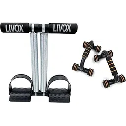 LIVOX Double Spring Tummy Trimmer with Pushup Stand Gym Exercise Equipment Set for Home Workout Combo Women Men – Pack of 2-picture-30