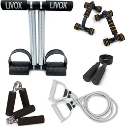 livox Tummy Trimmer, Toning tube, Pushup Bar, Skipping Rope, 2handgripper Ab Exerciser-picture-21
