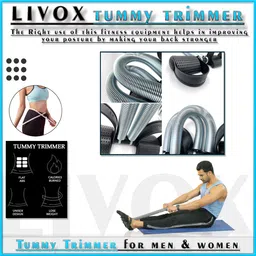 livox Tummy Trimmer, Pushup Bar, Ab Wheel And Toning Tube, Skipping Rope, 2 Hand Grips Fitness Accessory Kit Kit image 2