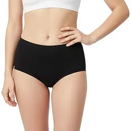 LM Collection Women's Black Solid Panty | Lurex Modal Fabric Soft Stretchable Comfort Fit | Mid-Waist Innerwear | Pack of 3-picture-46