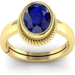 lmdlachama 11.00 Ratti/11.25 Carat Natural Blue Sapphire Panchdhatu Adjustable Rashi Ratan Gold Adjustable Ring For Women And Men-picture-17