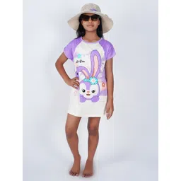 LMG Lifestyle Girls Cartoon Characters Printed Raglan Sleeves A-Line Top-picture-23