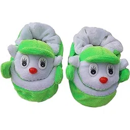 lmn child care Cartoon face Fancy Rattle Booties Cum Socks for Baby (0-6 Month) (White -Green)-picture-11