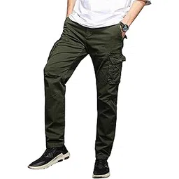 l'monte Imported Men's Regular Fit Casual Cotton Cargo Joggers - Versatile Track Pants with Multiple Pockets-picture-52