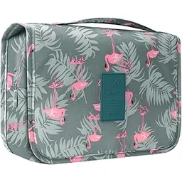 lmytdo Toiletry Bag for Men, Portable Travel Wash Bag Waterproof Shaving Bag Toiletries Accessories Cosmetic Bag Make Up Bag, Gym Shower Bathroom Makeup Bag with Handle (Flamingo), 1pc, 1pc, Casual-picture-46