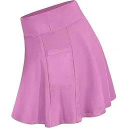 lnrueg High Waist Causal Running Tennis Skort Soft Lightweight Causal Ruffle Breathable Fashion High Waist Simple Workout Skort Golf Skort Exercise Skort for Women-picture-20