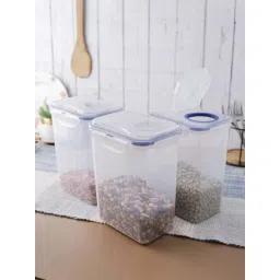 Lock & Lock Transparent Plastic 10.8 cm Food Storage Container (1.8 L) - Set of 3-picture-15