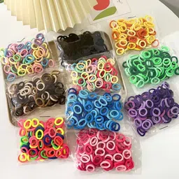 locklux 300pcs Mini Hair Rubber Band For Kids&Girls Cute Ponyties Fancy Style Tiny Bands Rubber Band-picture-14