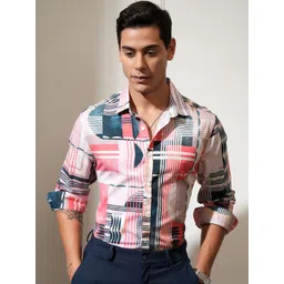 LOCOMOTIVE Men Slim Fit Abstract Printed Casual Shirt-picture-22