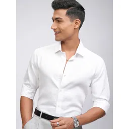 LOCOMOTIVE Men Slim Fit Cutaway Collar Textured Cotton Casual Shirt-picture-21