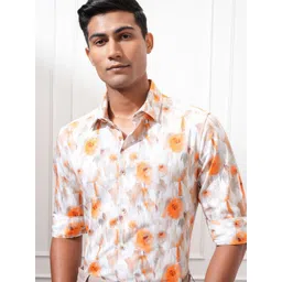 LOCOMOTIVE Premium Men Satin Printed Party Shirt-picture-38