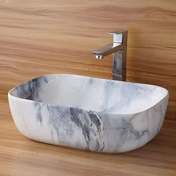 lofina ceramic DSM 1021 (L45XW32.5XH12.5 cm) Counter top Ceramic Wash Basin Table Top Basin Table Top Basin-picture-11