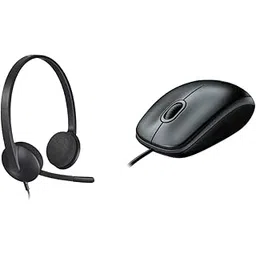 Logitech H340 Stereo Wired Over Ear Headphones with Mic with Noise-Cancelling, USB, Pc/Mac/Laptop --image-2