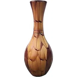 LOGRO Wooden Flower Vase Table Top Decoration, Diwali Gift/Pot for Home Decoration Artificial Flower Ideal for Living Room (Size-10 inch/25.4 cm)-image-5