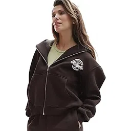 london hills Hoodies for Women Stylish Sweater for Woman with Zip Stylish Latest Unisex Graphic Print Cotton Blend Fleece Hoodie Zipper Winter wear Hood Regular Fit, Long Sleeve-picture-26