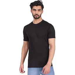 london hills Men's Cotton Regular Fit Solid Sports Tshirt | Round Neck Tshirt | Half Sleeve Sports T-Shirt-picture-19