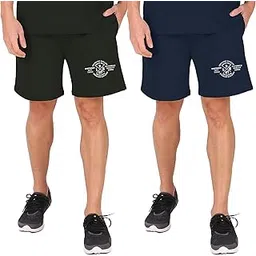 London Hills Men's Shorts Cotton Blend Shorts with Side Pockets | Shorts for Men's | Men's Cotton Shorts | Shorts for Men Combo (Pack of 2)-picture-16
